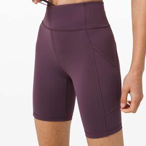 LULULEMON Purple Invigorate High Rise Short 8" Size 10